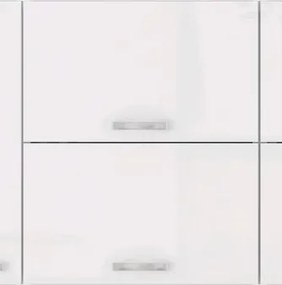 Horná kuchynská skrinka Bianka 60GU, 60 cm, biely lesk%