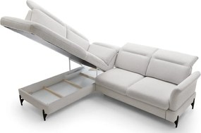 Rohová sedacia súprava Sienna 2, svetlo šedá látka, ľavý roh