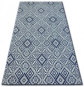 Koberec COLOR 19247/699 SISAL ROMBY modrý