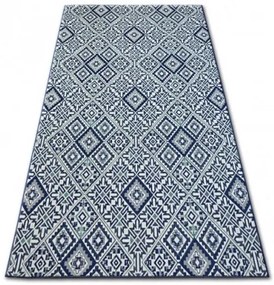 Koberec COLOR 19247/699 SISAL ROMBY modrý