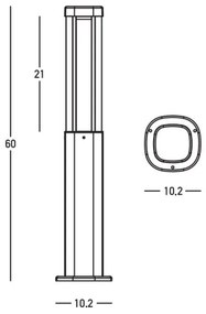 Zambelis E355 - LED Vonkajšia lampa LED/7W/230V 3000K IP54 antracit