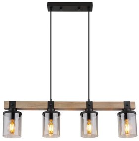 Brilagi - Luster na lanku VISTA 4xE27/60W/230V dub