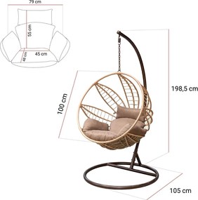 ZÁHRADNÉ ZÁVESNÉ KRESLO DOLORES