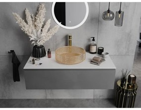 Mexen Aura, sklenené umývadlo na dosku 39 × 39 cm, ružové zlato, 24013968