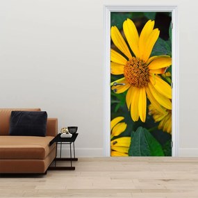 Fototapeta na dvere - Žlté kvety (95x205cm)