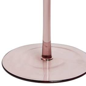 Sada 4 pohárov na šampanské 330 ml ružová AMETHYST Beliani
