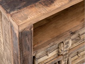 furniture-nabytek.cz - Masívny TV stolík Madurai z recyklovaného dreva, hnedý, neupravený – 90×40×55 cm
