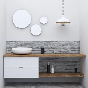 Obkladové panely 3D PVC TP10015931, cena za kus, rozmer 980 x 500 mm, kameň svetlo sivý, GRACE