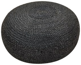 Jutová taburetka ⌀ 50 cm čierna TIFELT Beliani