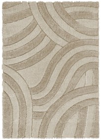 Flair Rugs, Kusový koberec Indulgence Velvet Carved Natural, 120x170, béžová, obývacia izba
