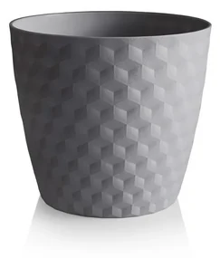 Ruby matt recyklovaný kvetináč 36 cm, kamenná sivá, 36 cm