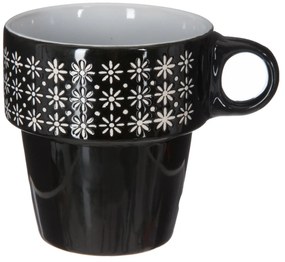 Keramický hrnček so stojanom Ethnik 260 ml sada 6ks