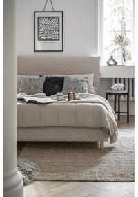 Béžová čalúnená dvojlôžková posteľ s roštom 160x200 cm Sleepy Luna – Miuform