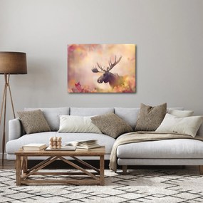 Obraz - Sob v jesennom lístí (70x50 cm)