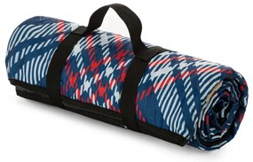 Pikniková deka HARMONY červená / modrá