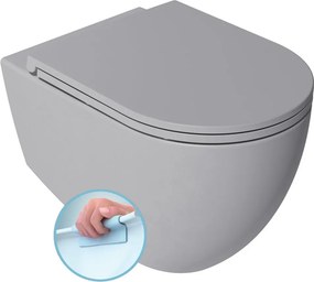 Isvea Isvea, INFINITY závesná WC misa, Rimless, 36,5x53cm, šedá, 10NF02005-2V