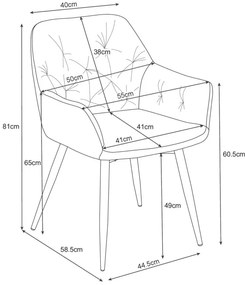 Set dvoch jedálenských stoličiek SJ.030 pudrovo ružové