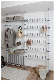 Biely kovový teleskopický stojan na topánky Herkules – Wenko