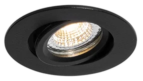 Zástenný bodový reflektor čierny výkyvný 6,5 cm vrátane LED IP54 Ultra Slim - Pupil