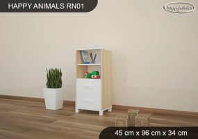 Detský úložný regál - BIELY - TYP 1 - NÍZKY