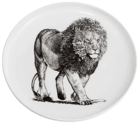 Biely porcelánový tanier Maxwell &amp; Williams Marini Ferlazzo Lion, ø 20 cm