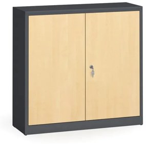 Alfa 3 Zvárané skrine s lamino dverami, 1150 x 1200 x 400 mm, RAL 7016/breza