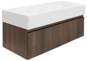 Kúpeľňová skrinka s umývadlom SAT Evolution 98x30x44,8 cm matný orech SATEVO100NAU2