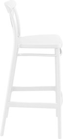 CROSS BAR 75 záhradná barová stolička white