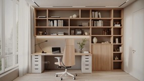 Grospol - Kancelárske kreslo Moon Wood HD White