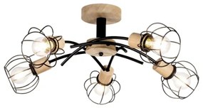 Spot-Light 8224574 - Prisadený luster VIVIANE 5xE27/60W/230V dub