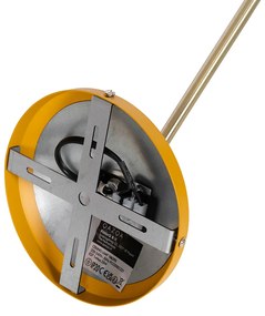 Retro stropné svietidlo žlté s bronzom - Milou