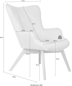 Svetloružové kreslo Niko – Ropez