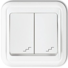 L WPT-7 schodiskový vypínač Liza dvojitý biely