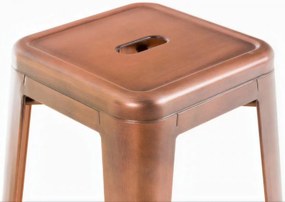 Kovová barová stolička Josh - Meď