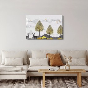 Obraz maľovaných jeleňov (90x60 cm)
