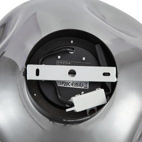 Dizajnové stropné svietidlo čierne s dymovým sklom - Gemma