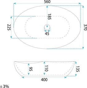 Rea Emilia Grid, umývadlo na dosku 560×380×135 mm, ecru matná – imitácia kameňa, REA-U3509