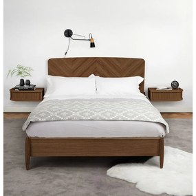 Hnedý nočný stolík v dekore orecha Farsta – Woodman