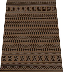 Koberec Eqos 0002 BROWN – hnedý vzorovaný obdĺžnik Rozmer: 60x100 cm