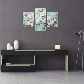 Obraz - Maľba, kvitnúce vetvy stromu (90x60 cm)
