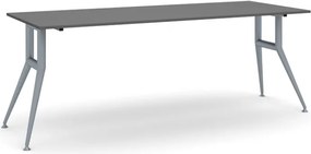 Rokovací kancelársky stôl WIDE, 200x80 cm, grafit