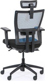 Kancelárska stolička AM, čierna/modrá