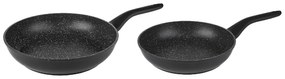 Silvercrest®  Hliníková panvica, Ø 28 cm, čierna + Hliníková panvica, Ø 24 cm, čierna  (800011901)