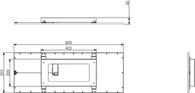 Stropné LED osvetlenie Alpha 80x29 cm, titánovo šedá
