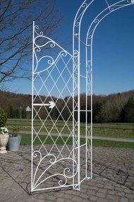 Oblúk na ruže Mel s bránkou - Biela