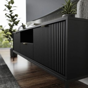 TV STOLÍK VIGGO ČIERNY PODSTAVEC 154 cm