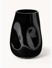 Ručne fúkaná sklenená váza Obsidian