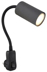 Globo 57911DPG - Náhradné bodové svietidlo do zásuvky ROBBY 1xGU10/35W/230V čierna GL8035