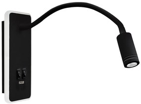 Nástenné LED svietidlo Base, 1x LED 8+2w, 4000k, b, vypínač