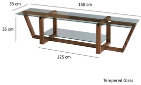 TV stolík Putilo (orech) . Vlastná spoľahlivá doprava až k Vám domov. 1095531
